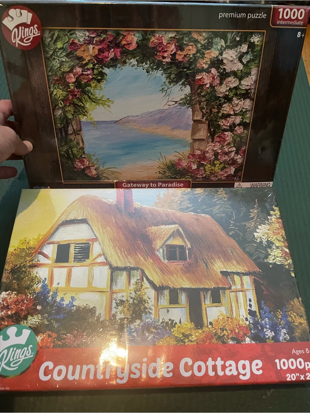 Klings 1000 Piece Jigsaw Puzzle Lot of 2 New Sealed Scenic Cottage